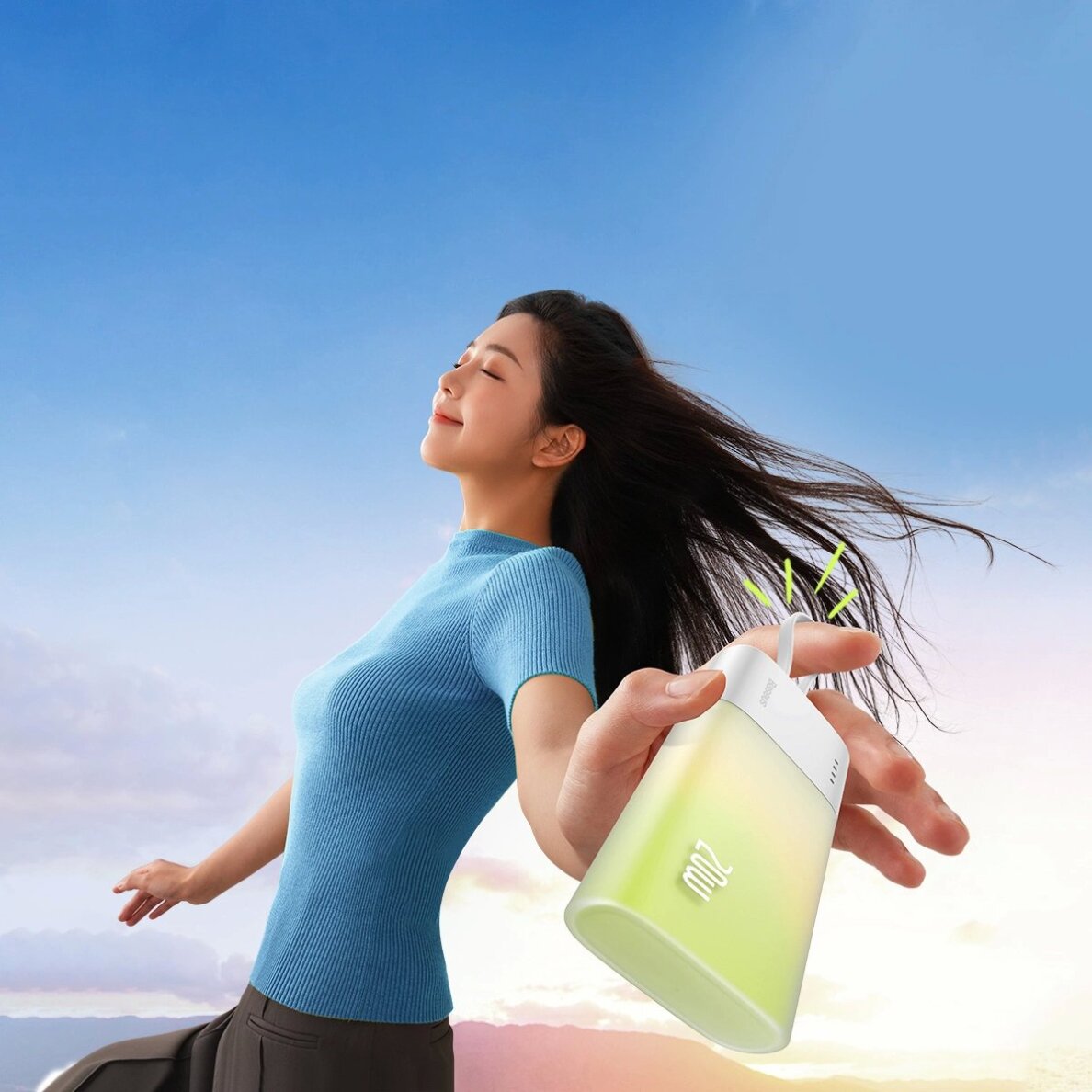 Išorinė baterija Baseus Popsicle 5200 mAh 20 W su integruotu Lightning kabeliu (+ baltas Baseus Simple USB-C – USB-C 60 W 20 V/3 A 30 cm kabelis) – balta / žalia 7 Išorinė baterija Baseus Popsicle 5200 mAh 20 W su integruotu Lightning kabeliu (+ baltas Baseus Simple USB-C – USB-C 60 W 20 V/3 A 30 cm kabelis) – balta / žalia 7