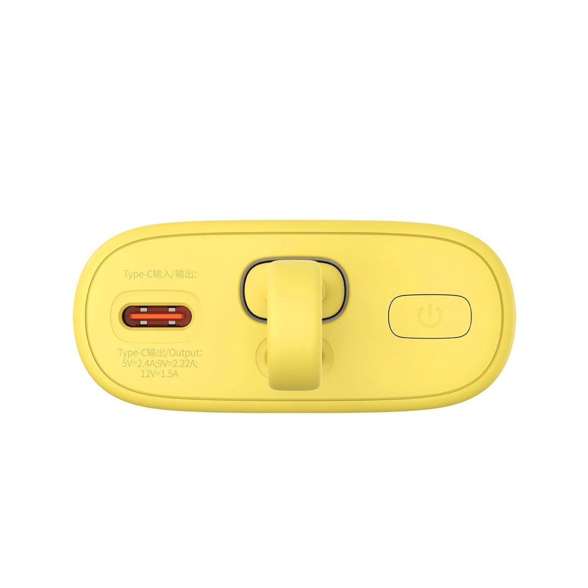 Išorinė baterija Baseus Popsicle 5200 mAh 20 W su integruotu Lightning kabeliu (+ baltas Baseus Simple USB-C – USB-C 60 W 20 V/3 A 30 cm kabelis) – geltona / rožinė 4