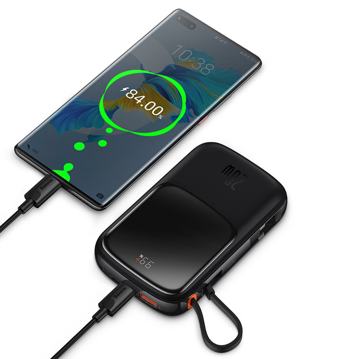 Baseus Qpow powerbank 10000mAh built-in USB Type-C cable 22.5W Quick Charge SCP AFC FCP Baltas (PPQD020102) 15 Baseus Qpow powerbank 10000mAh built-in USB Type-C cable 22.5W Quick Charge SCP AFC FCP Baltas (PPQD020102) 15