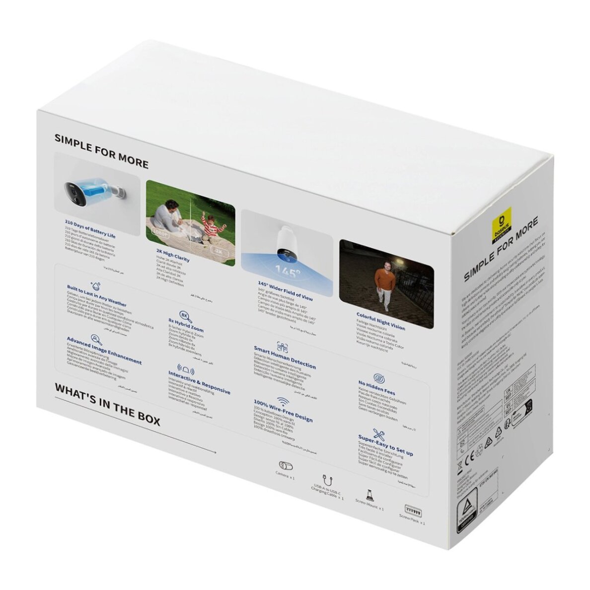 Lauko kamera Baseus Security B1 2K – balta 5