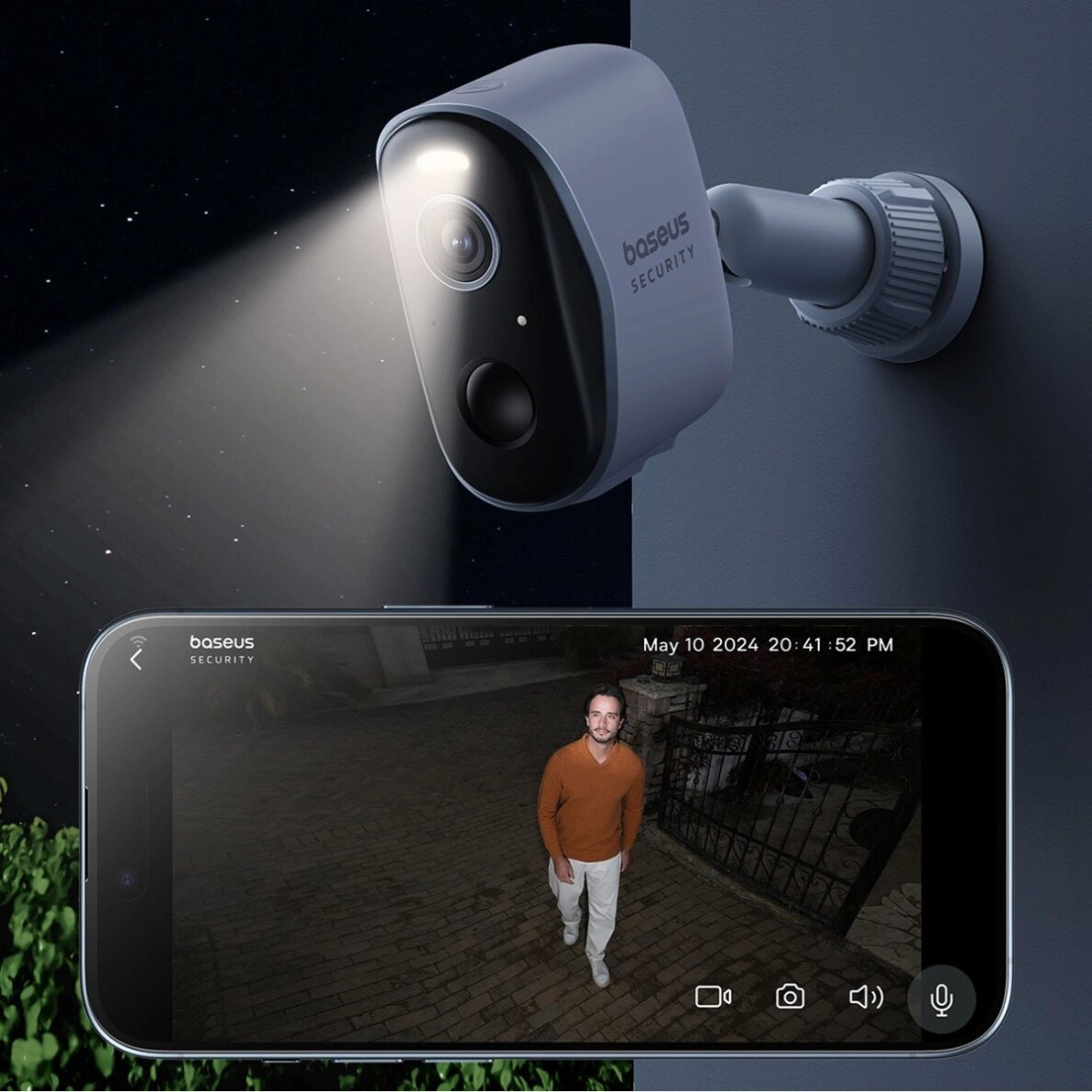 Lauko kamera Baseus Security N1 2K – balta 8