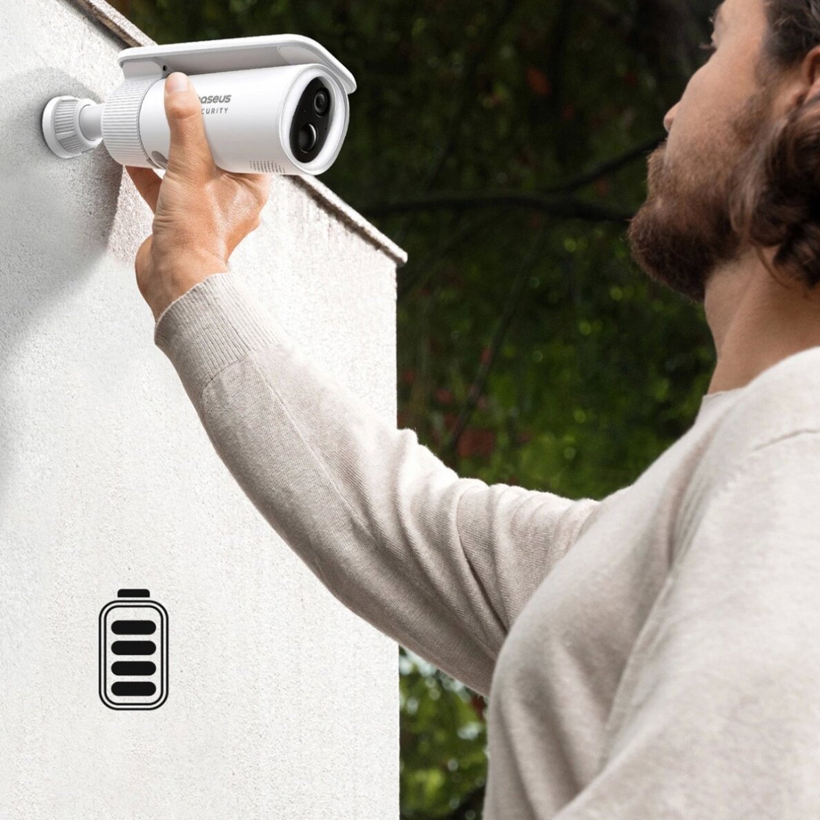 Lauko kamera Baseus Security S1 2K – balta 7