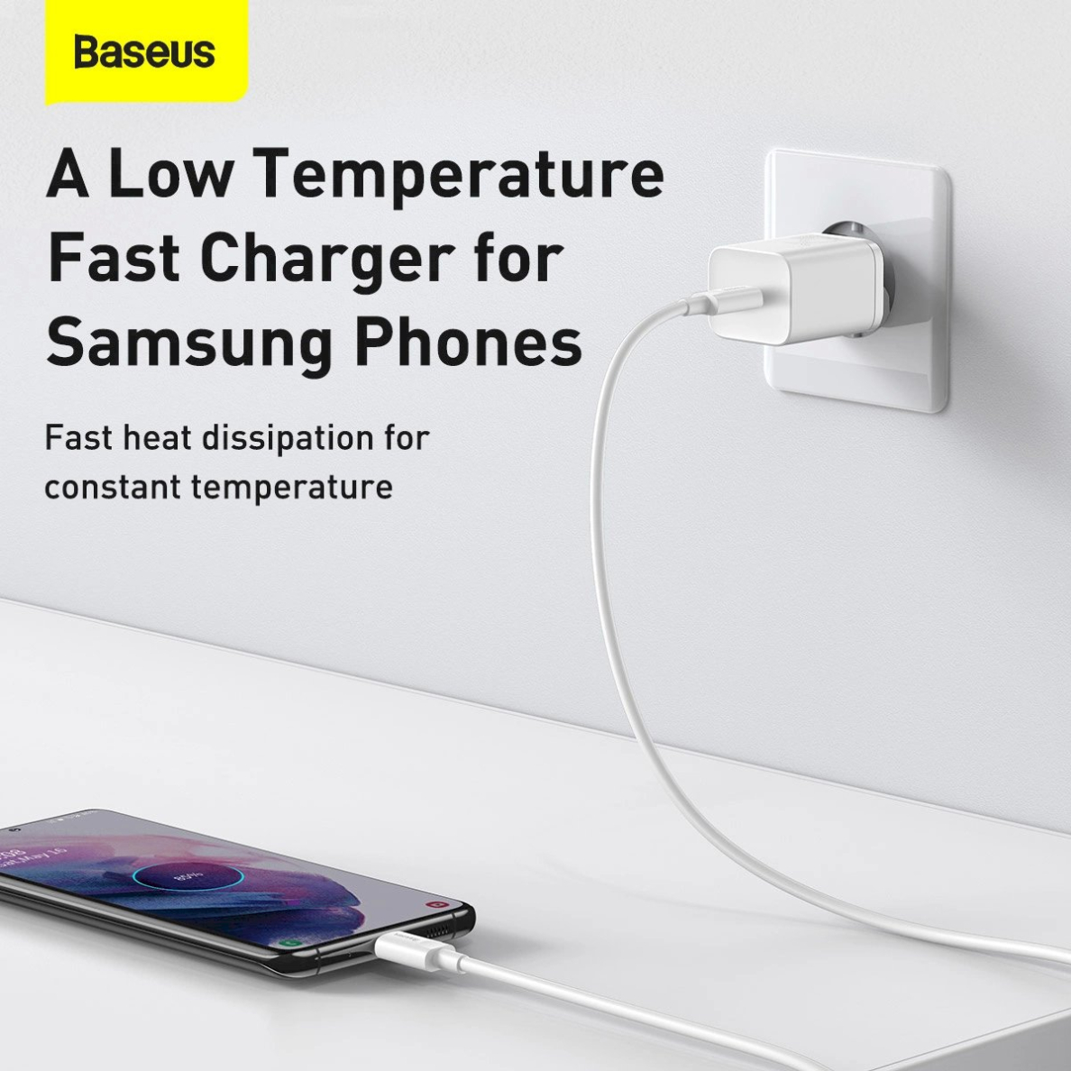 Baseus Si USB-C 25W 3A greitas įkroviklis su USB-C / USB-C 1 m kabeliu – baltas 16