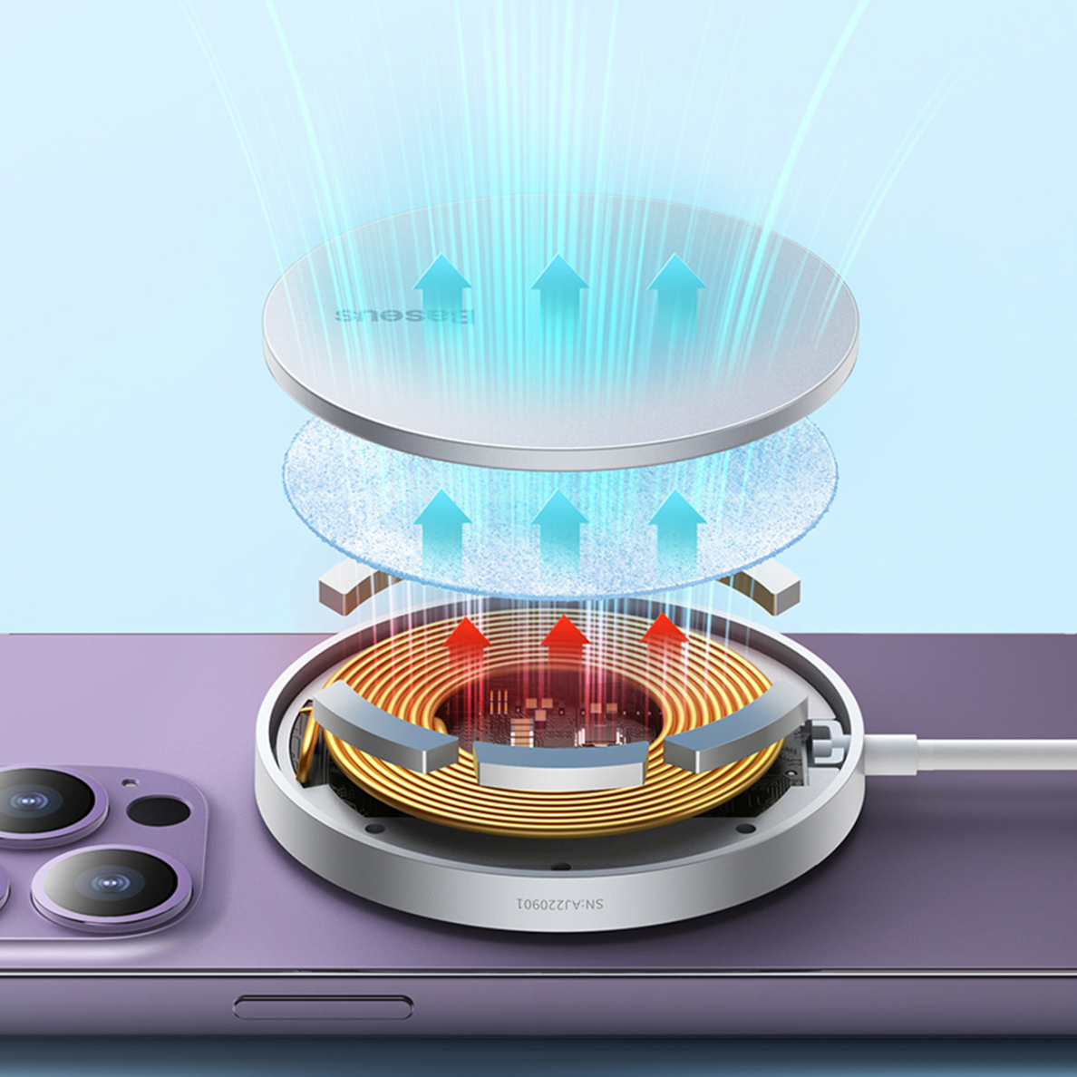 Baseus Simple Mini3 induction charger MagSafe 15W black 14 Baseus Simple Mini3 induction charger MagSafe 15W black 14