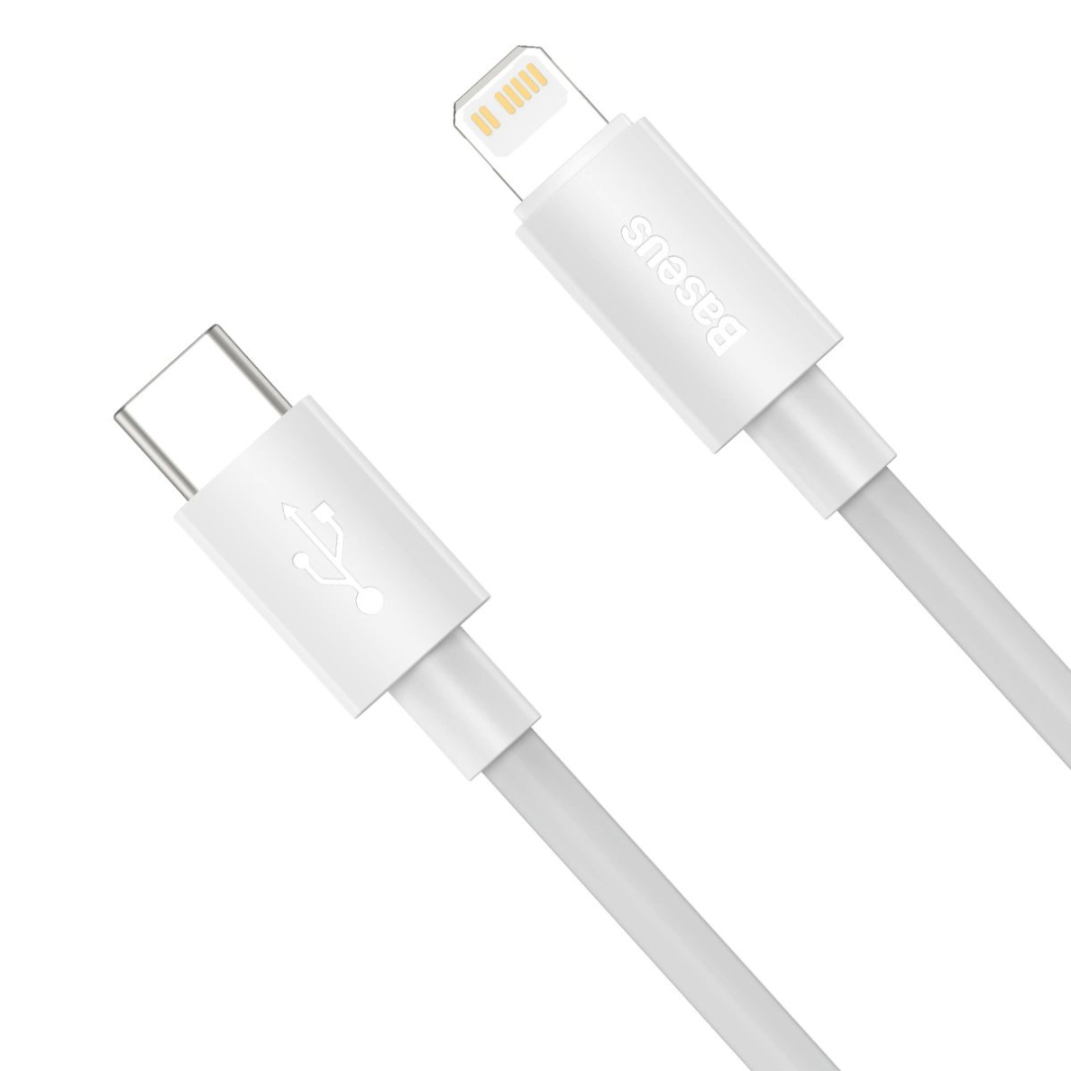 Baseus Simple Wisdom Lightning / USB-C kabelis 20W 1.5 m, 2 vnt. – baltas 2 Baseus Simple Wisdom Lightning / USB-C kabelis 20W 1.5 m, 2 vnt. – baltas 2