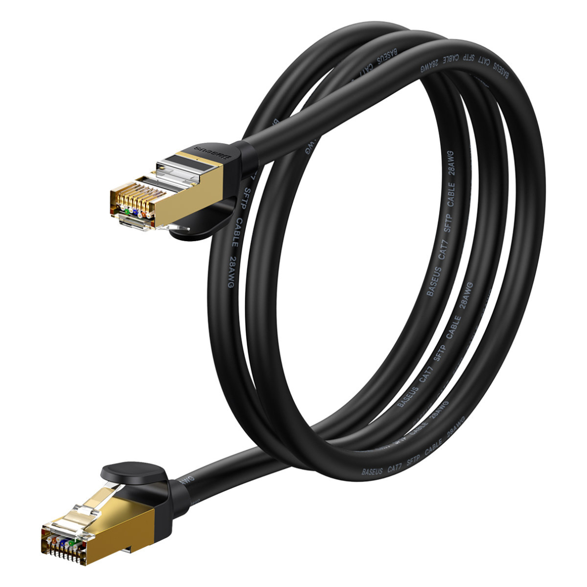 Baseus Speed Seven High Speed RJ45 Network Cable 10Gbps 1m Black (WKJS010101) Baseus Speed Seven High Speed RJ45 Network Cable 10Gbps 1m Black (WKJS010101)