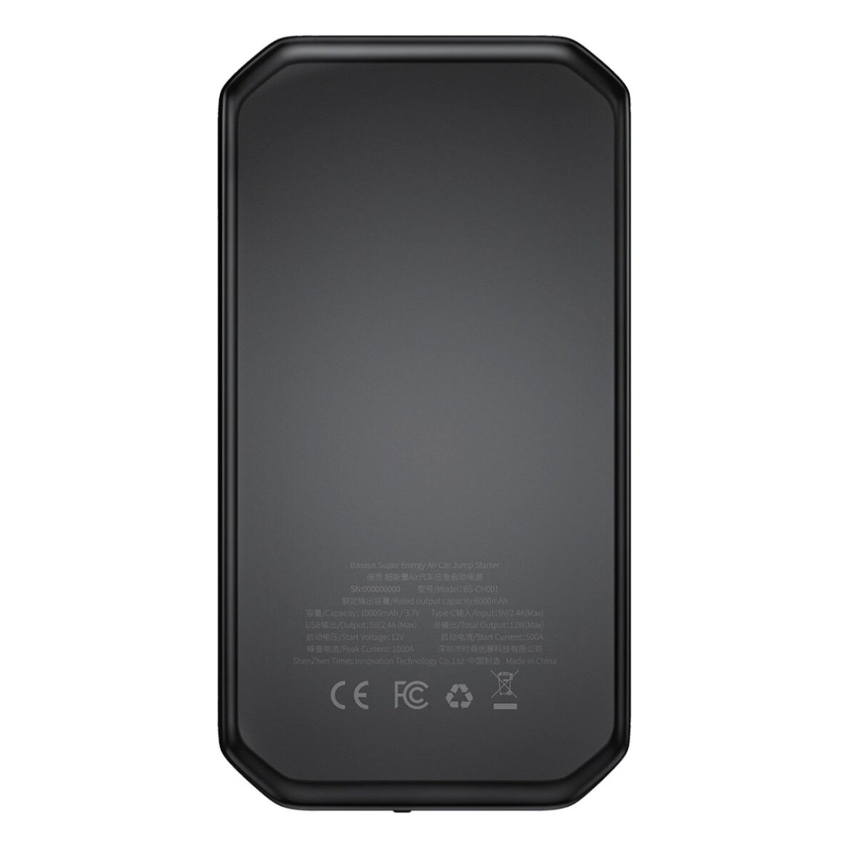 Automobilinis užvedimo įrenginys Baseus Super Energy Air Series (10000 mAh, 1000 A pikinė srovė) – juodas 2