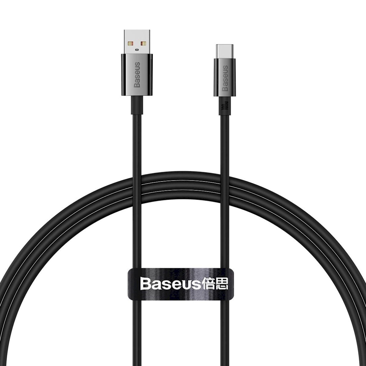Baseus Superior Series USB-A / USB-C 100W 1 m kabelis – juodas