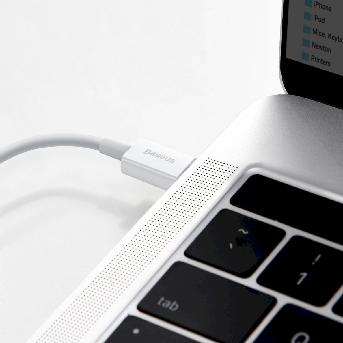 Baseus Superior Series USB-C / Lightning PD 20W 2 m kabelis – baltas 9 Baseus Superior Series USB-C / Lightning PD 20W 2 m kabelis – baltas 9