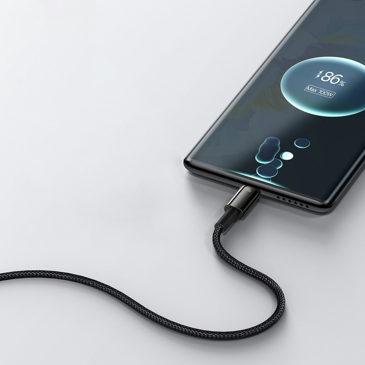 Baseus Tungsten Gold cable USB-A - USB-C 480Mb / s 100W 1m Juodas (CAWJ000001) 11 Baseus Tungsten Gold cable USB-A - USB-C 480Mb / s 100W 1m Juodas (CAWJ000001) 11