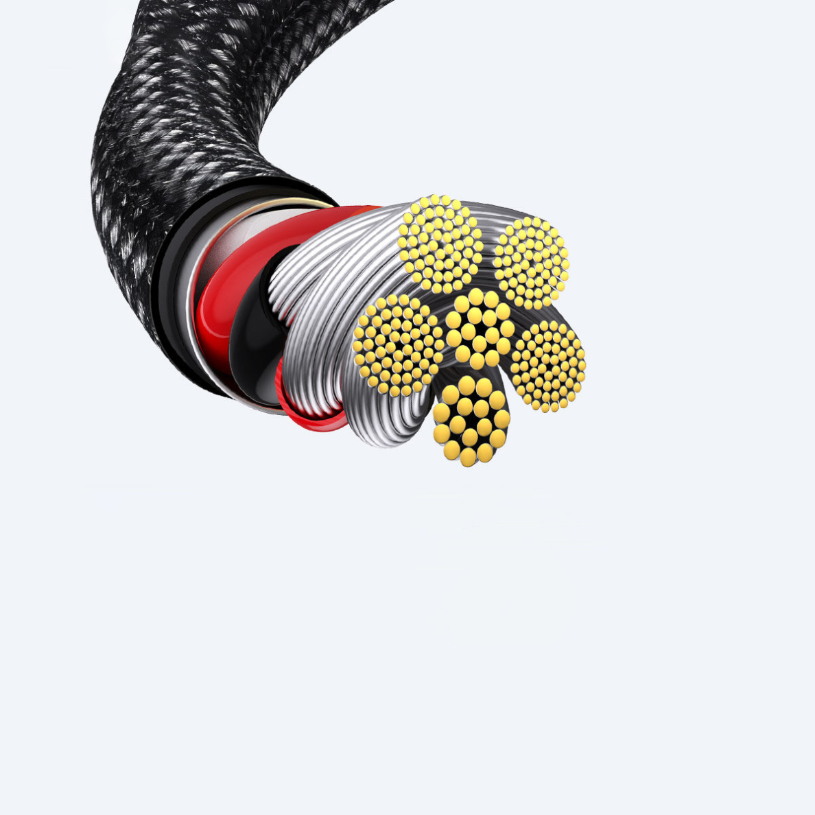 Baseus Tungsten Gold cable USB-A - USB-C 480Mb / s 100W 1m Juodas (CAWJ000001) 13 Baseus Tungsten Gold cable USB-A - USB-C 480Mb / s 100W 1m Juodas (CAWJ000001) 13