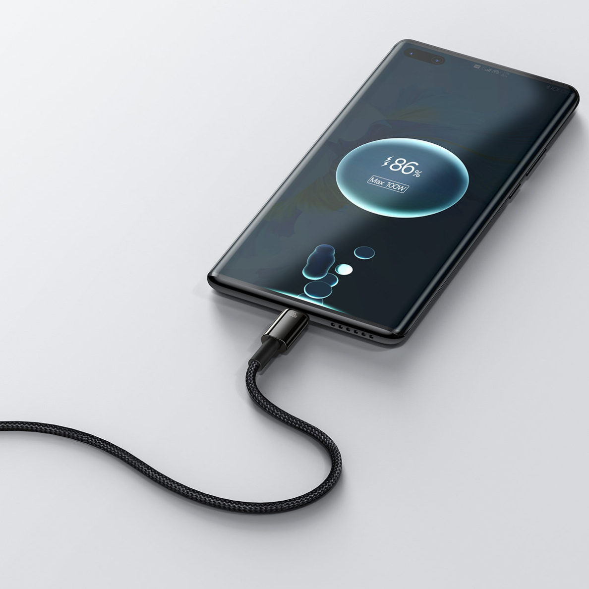 Baseus Tungsten Gold cable USB-A - USB-C 480Mb / s 100W 1m Juodas (CAWJ000001) 9 Baseus Tungsten Gold cable USB-A - USB-C 480Mb / s 100W 1m Juodas (CAWJ000001) 9