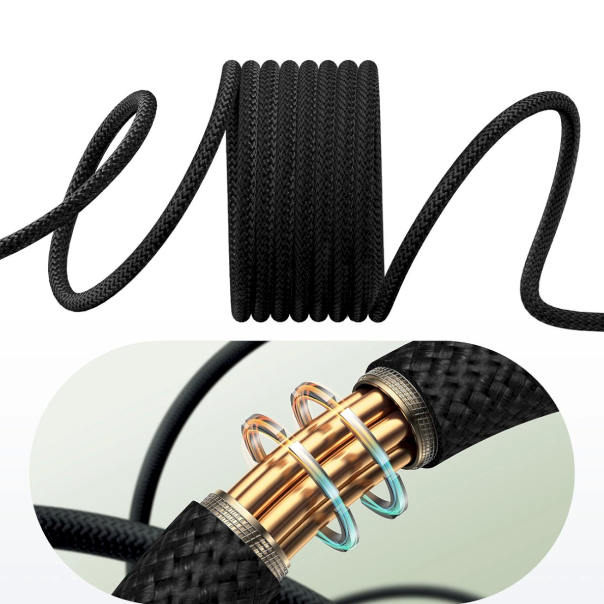 Baseus Tungsten Gold magnetinis USB-C / USB-C kabelis 100W 1 m – juodas 6 Baseus Tungsten Gold magnetinis USB-C / USB-C kabelis 100W 1 m – juodas 6