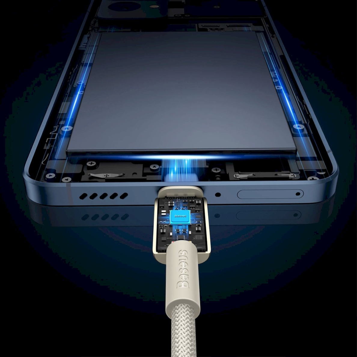 Baseus Tungsten Gold USB-C / USB-C 100W 2m Kabelis - gold 6 Baseus Tungsten Gold USB-C / USB-C 100W 2m Kabelis - gold 6