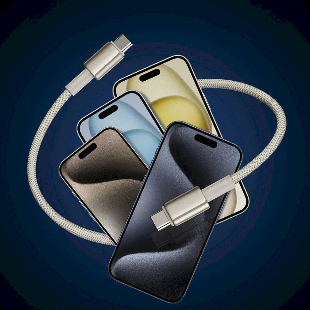 Baseus Tungsten Gold USB-C / USB-C Kabelis 100W 1m - gold 9 Baseus Tungsten Gold USB-C / USB-C Kabelis 100W 1m - gold 9