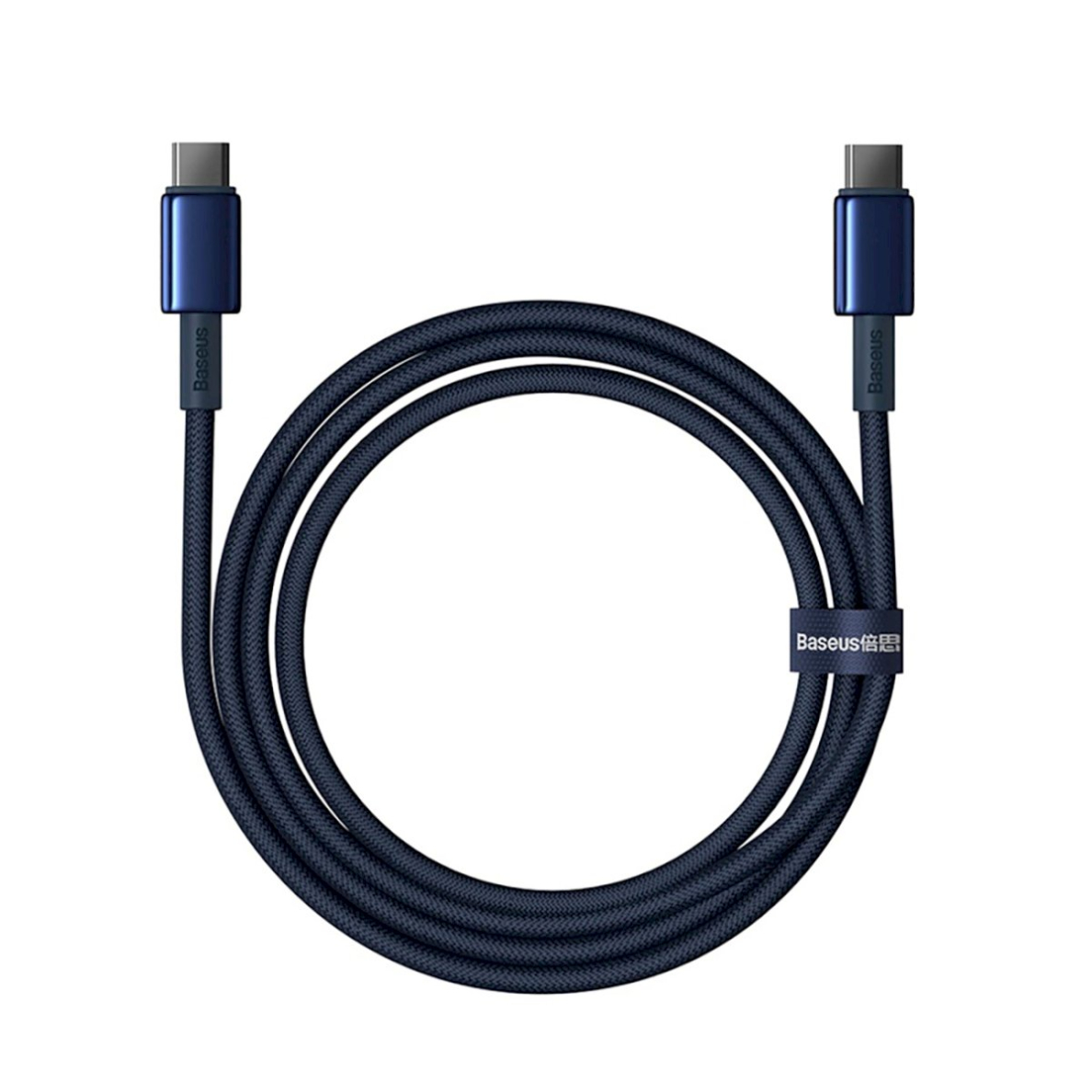 Baseus Tungsten Gold USB-C / USB-C Kabelis 100W 1m - navy blue 4 Baseus Tungsten Gold USB-C / USB-C Kabelis 100W 1m - navy blue 4