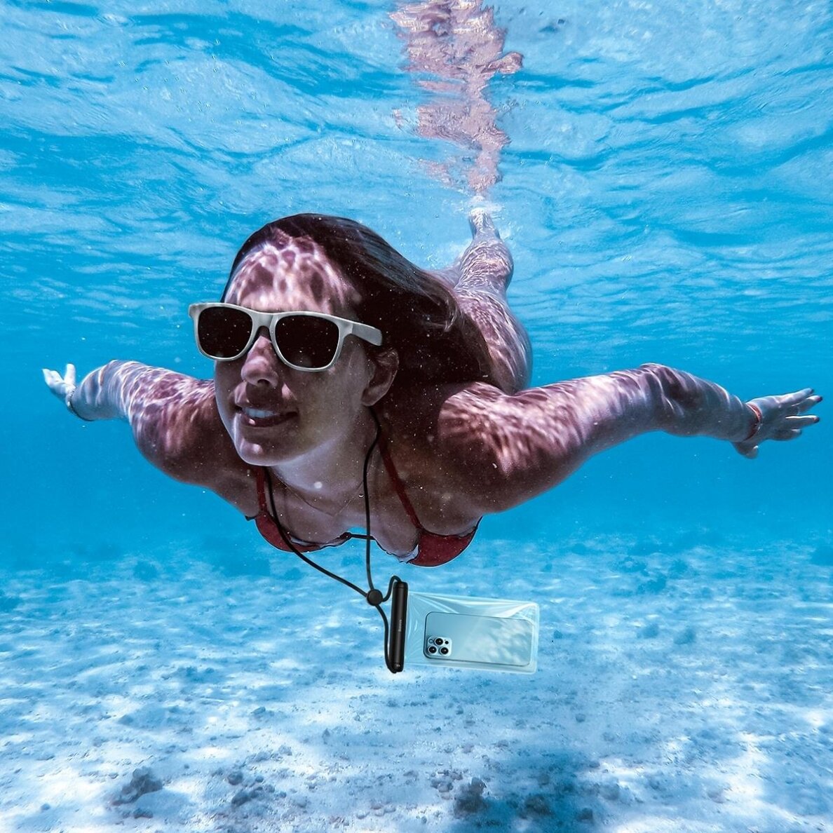 Vandeniui atsparus dėklas Baseus waterproof Slide-cover Juodas (FMYT000001) 5