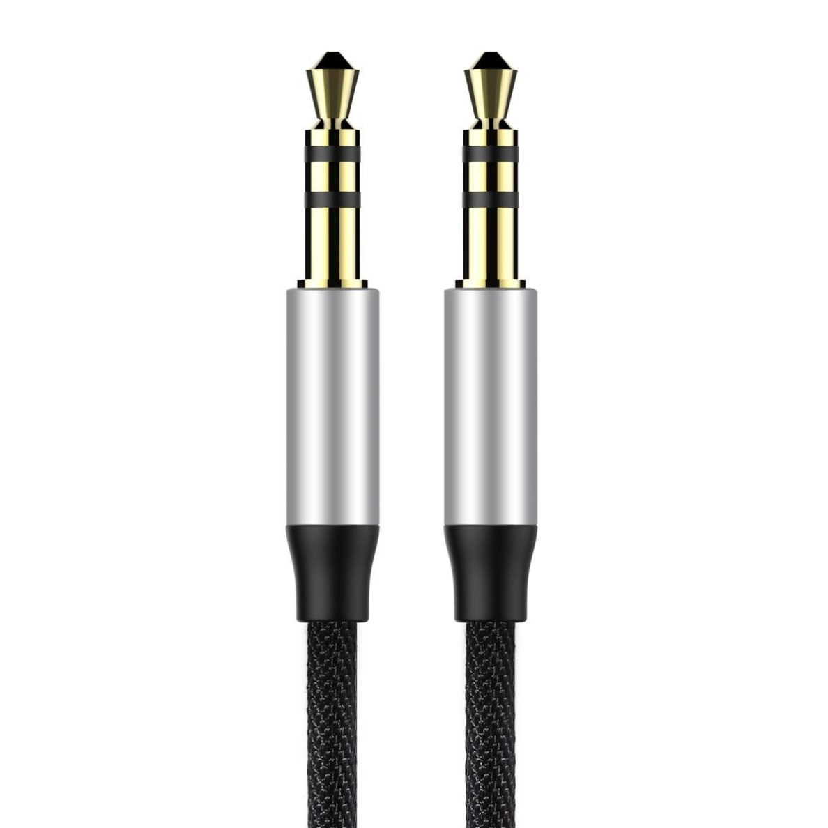 Baseus Yiven M30 stereo AUX 3.5 mm audio cable male mini jack 1m silver-black (CAM30-BS1) 2 Baseus Yiven M30 stereo AUX 3.5 mm audio cable male mini jack 1m silver-black (CAM30-BS1) 2