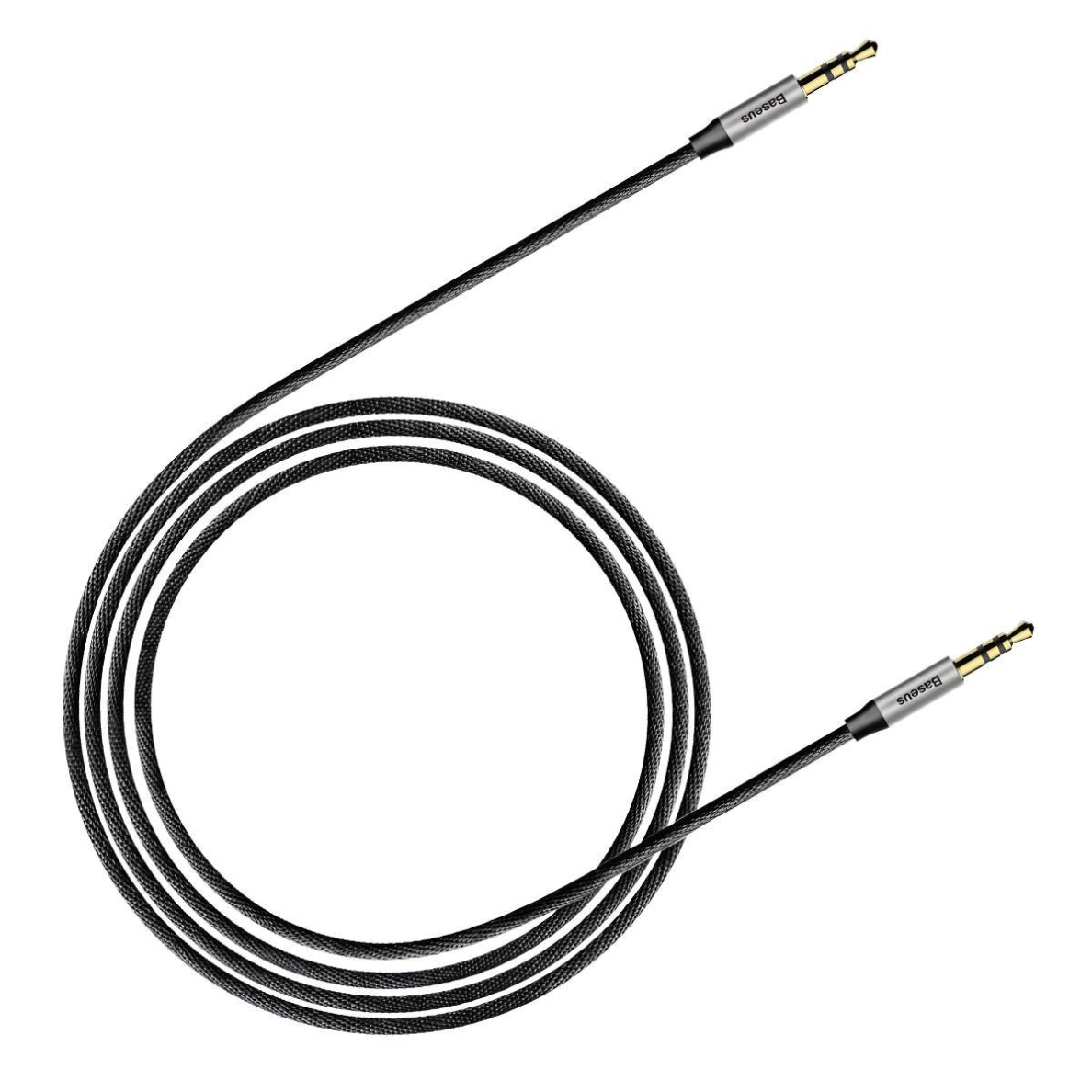 Baseus Yiven M30 stereo AUX 3.5 mm audio cable male mini jack 1m silver-black (CAM30-BS1) 8 Baseus Yiven M30 stereo AUX 3.5 mm audio cable male mini jack 1m silver-black (CAM30-BS1) 8