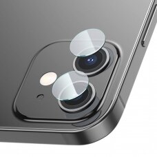 Kameros apsauginis stiklas Baseus 2X 0,25 Mm Reinforced Lens skirta Iphone 12 / Iphone 12 Mini Transparent (Sgapiph54N-Jt02)