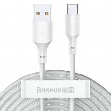 USB kabelis Baseus 2x set USB Typ C - Lightning cable fast charging Power Delivery Quick Charge 40 W 5 A 1,5 m baltas