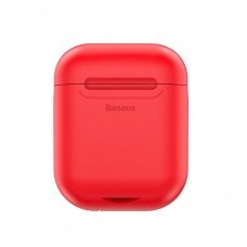 Belaidis AirPods įkroviklis Baseus su dėklu skirtas Apple AirPods ausinėms(WIAPPOD-09) raudonas