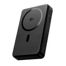 Išorinė baterija Baseus Airpow II 10000 mAh Qi2 su MagSafe 22.5 W ir Baseus Simple Series USB-C – USB-C 20 V/3 A (30 cm) kabeliu – juoda