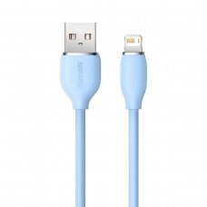 Kabelis Baseus USB - Lightning 2.4A ,1.2 m Jelly Liquid Silica Gel - Mėlynas