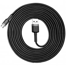 USB Kabelis Durable Nylon Braided Wire Usb / Micro Usb 2A 3M Juodas/pilkas (Camklf-Hg1) UGLX912