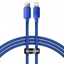 Greito Įkrovimo Kabelis Baseus crystal shine series USB Type C į Lightning 20W 1.2m Mėlynas (CAJY000203)