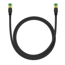 Baseus greitas tinklo kabelis RJ-45 cat.8 40Gbps 1 m, pintas – juodas
