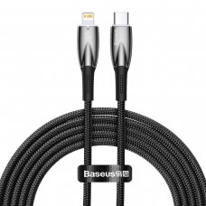 Baseus Glimmer Series cable with fast charging USB-C - Lightning 480Mb/s PD 20W 2m Juodas
