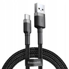 Baseus Halo USB-A – USB-C 2A kabelis 3 m – juodas