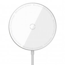 Baseus mini magnetic wireless Qi charger 15 W (MagSafe compatible for iPhone) white (WXJK-F02)
