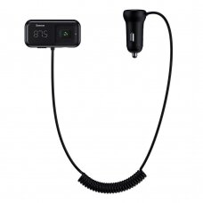 FM Moduliatorius Baseus S-16 Bluetooth 5.0 2x USB car charger AUX MP3 TF micro SD 3,1 A Juodas (CCTM-F01)