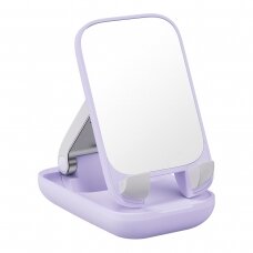 Baseus Seashell Series adjustable phone stand with mirror - purple