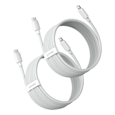 Baseus Simple Wisdom Lightning / USB-C kabelis 20W 1.5 m, 2 vnt. – baltas