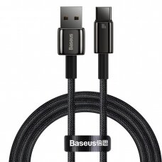 Baseus Tungsten Gold cable USB-A - USB-C 480Mb / s 100W 1m Juodas (CAWJ000001)