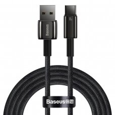 Baseus Tungsten Gold cable USB-A - USB-C 480Mb / s 100W 2m Juodas (CAWJ000101)