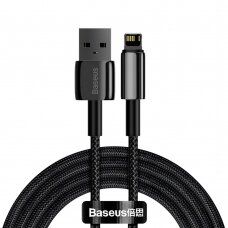 Kabelis Baseus Tungsten USB - Lightning 2,4 A 2 m Juodas (CALWJ-A01)