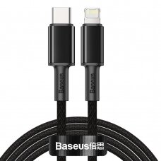 Kabelis Baseus usb Type C - Lightning cable Power Delivery fast charge 20 W 2 m juodas (CATLGD-A01)