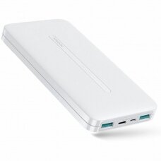 [Užsakomoji prekė] Išorinė baterija 2x USB, Type-C, Micro-USB, 2.1A, 10000mAh - JoyRoom (JR-T012) - Baltas