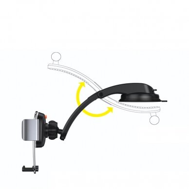 Gravitacinis Automobilinis Telefono Laikiklis montuojamas į groteles ir ant panelės Baseus 2in1 Juodas (SUYK000001) 18 Gravitacinis Automobilinis Telefono Laikiklis montuojamas į groteles ir ant panelės Baseus 2in1 Juodas (SUYK000001) 18