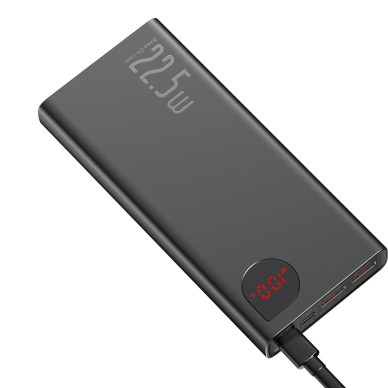 Baseus Adaman power bank with fast charging 20000mAh 22.5W + USB C 3A cable 0.3m black 5