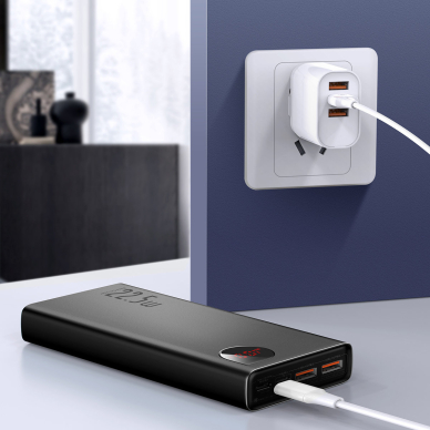 Baseus Adaman power bank with fast charging 20000mAh 22.5W + USB C 3A cable 0.3m black 8