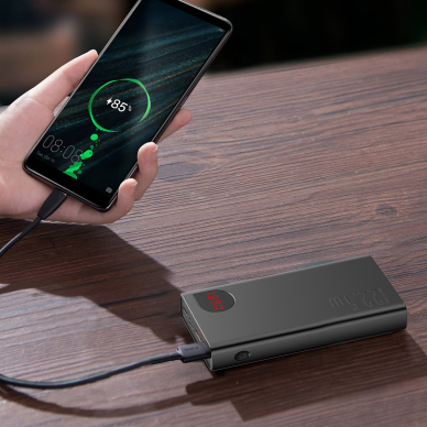 Baseus Adaman power bank with fast charging 20000mAh 22.5W + USB C 3A cable 0.3m black 9