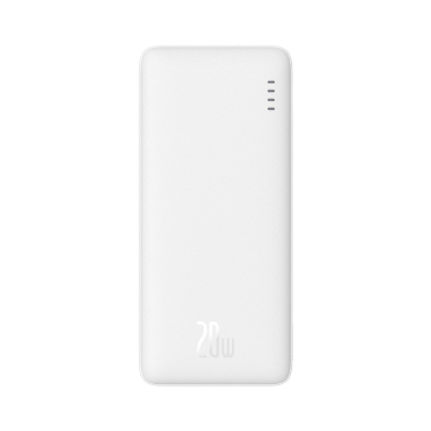 Baseus Airpow 20W 10000mAh Power Bank su Baseus Simple Series USB-A – USB-C 30 cm kabeliu – baltas 1
