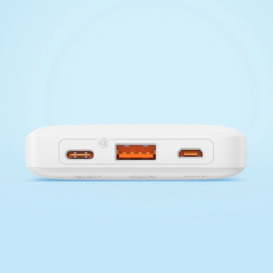 Baseus Airpow 20W 10000mAh Power Bank su Baseus Simple Series USB-A – USB-C 30 cm kabeliu – baltas 11