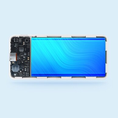 Išorinė baterija Baseus Airpow 20W 10000 mAh su Baseus Simple Series USB-A – USB-C 30 cm kabeliu – balta 9