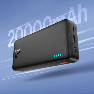 Baseus Airpow 20W 20000mAh Power Bank su Baseus Simple Series USB-A – USB-C 50 cm kabeliu – juodas 10